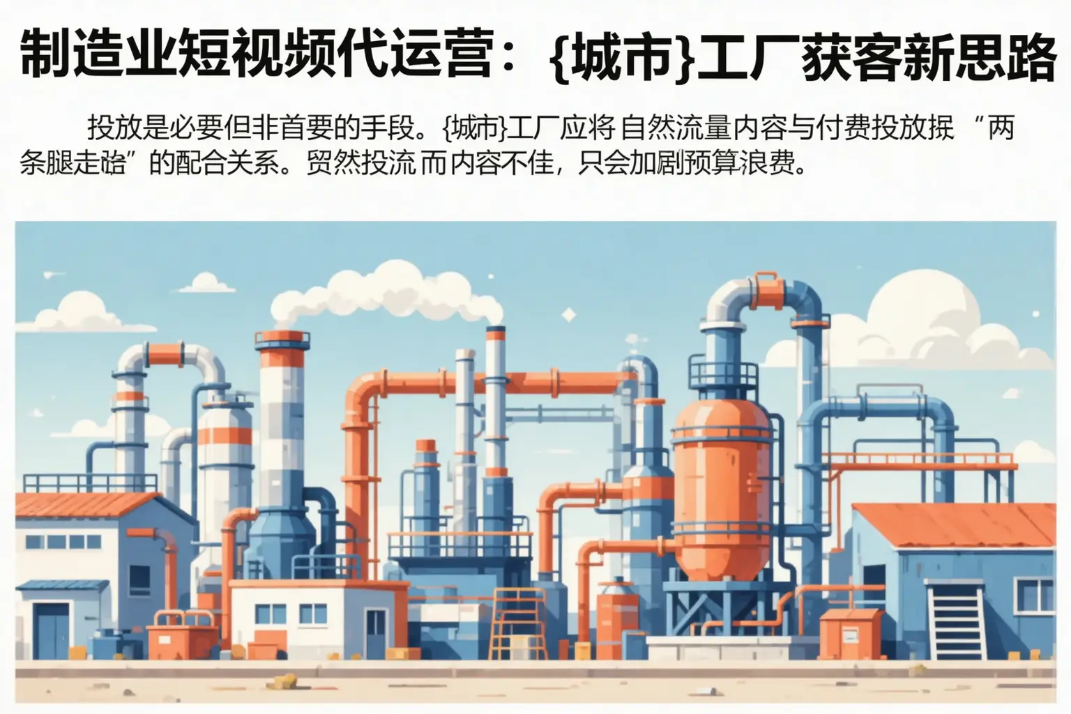 制造业短视频代运营:杭锦旗工厂获客新思路